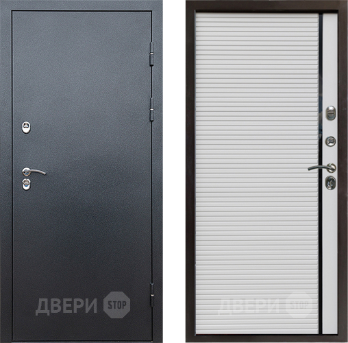 Входная металлическая Дверь Престиж TERMO с терморазрывом Снегирь Серебро Porte Белый в Голицыно