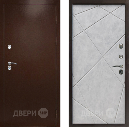 Входная металлическая Дверь Престиж TERMO с терморазрывом Снегирь Медь Лучи Бетон светлый в Голицыно