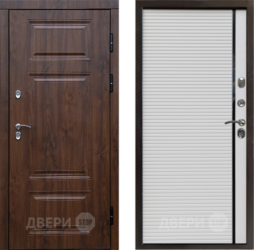 Входная металлическая Дверь Престиж TERMO с терморазрывом Премиум Орех Porte Белый в Голицыно