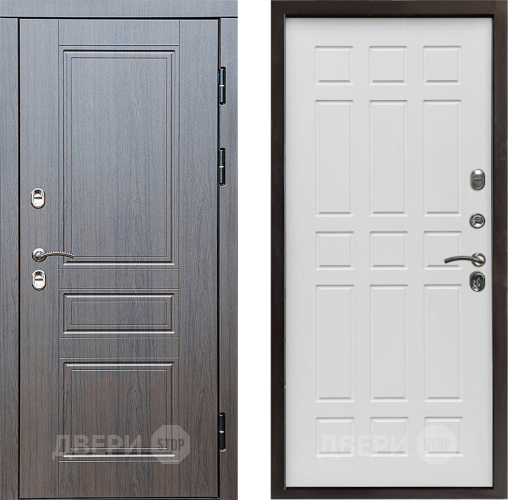 Входная металлическая Дверь Престиж TERMO с терморазрывом Классика Спарта Белое дерево в Голицыно