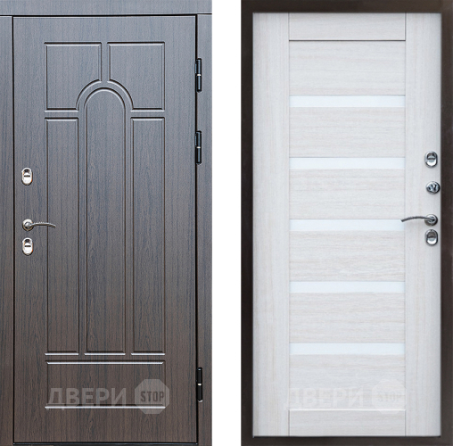 Входная металлическая Дверь Престиж TERMO с терморазрывом Арка Царга Лиственница белая в Голицыно