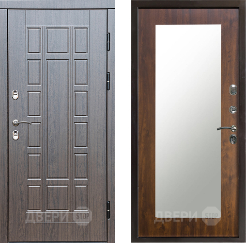 Входная металлическая Дверь Престиж TERMO с терморазрывом Престиж Зеркало пастораль Дуб в Голицыно