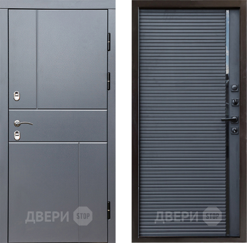 Входная металлическая Дверь Престиж TERMO с терморазрывом Горизонт Грэй Porte Черный кварц в Голицыно