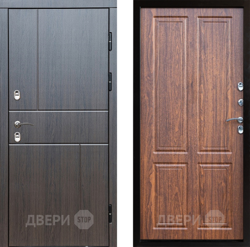 Входная металлическая Дверь Престиж TERMO с терморазрывом Горизонт Венге Премиум Орех светлый в Голицыно