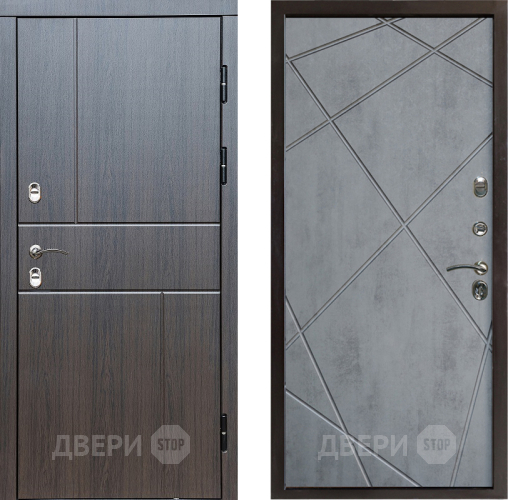 Входная металлическая Дверь Престиж TERMO с терморазрывом Горизонт Венге Лучи Бетон темный в Голицыно