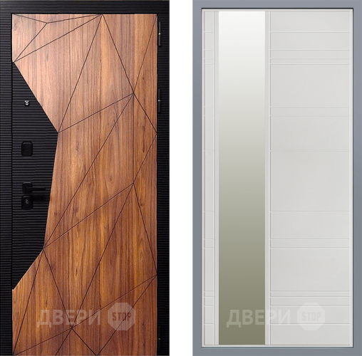 Дверь Заводские двери Морра Зеркало Лира Белый софт в Голицыно