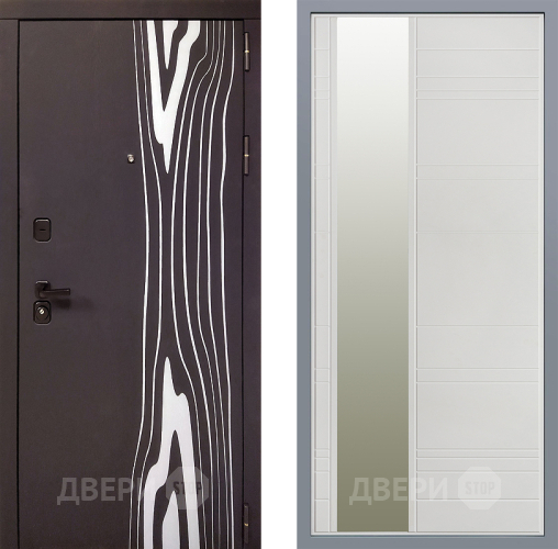 Дверь Заводские двери Леванте Зеркало Лира Белый софт в Голицыно