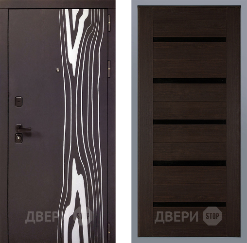 Дверь Заводские двери Леванте СБ-1 орех тисненый в Голицыно