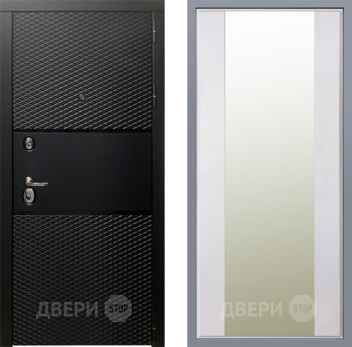 Дверь Заводские двери Тефлон Зеркало Макси Белый шелк в Голицыно