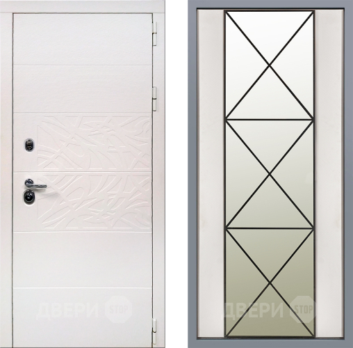 Дверь Заводские двери Дэко Вайт Зеркало Перфекто Структурное дерево в Голицыно