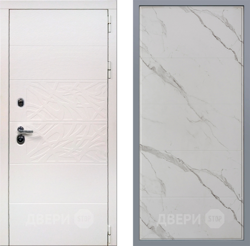 Дверь Заводские двери Дэко Вайт Тривия Мрамор белый в Голицыно