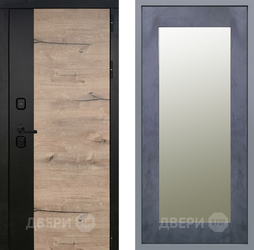 Дверь Заводские двери Ларте Зеркало Модерн Бетон темный в Голицыно