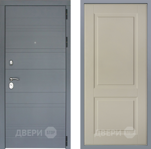 Дверь Заводские двери Лира Софт графит Доррен Шампань в Голицыно