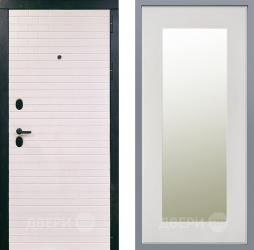 Дверь Заводские двери Сохо Зеркало Модерн Белый софт в Голицыно