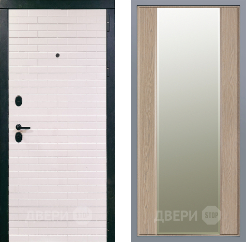 Дверь Заводские двери Сохо Зеркало Макси Беленый дуб в Голицыно