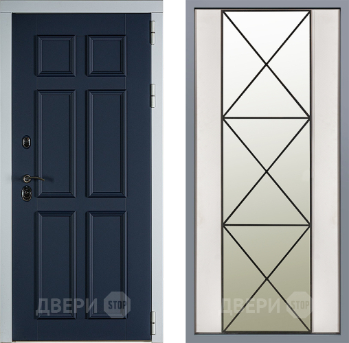 Дверь Заводские двери Стокгольм Зеркало Перфекто Структурное дерево в Голицыно