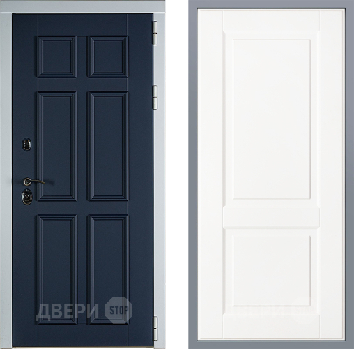 Дверь Заводские двери Стокгольм Доррен Белый софт в Голицыно