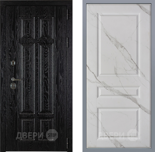 Дверь Заводские двери Мюнхен Стокгольм Мрамор белый в Голицыно