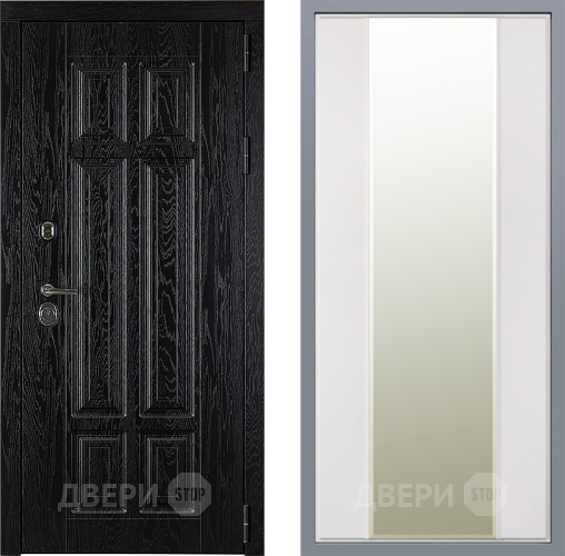 Дверь Заводские двери Мюнхен Зеркало Макси Белый матовый в Голицыно