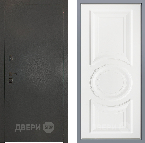 Дверь Заводские двери Эталон 3к антик серебро Неаполь Лофт белый в Голицыно