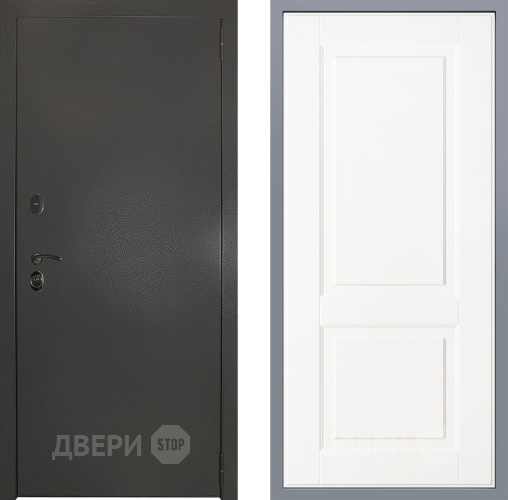 Дверь Заводские двери Эталон 3к антик серебро Доррен Белый софт в Голицыно