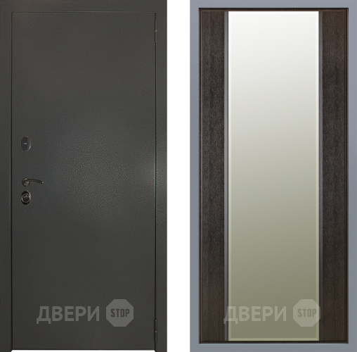 Дверь Заводские двери Эталон 3к антик серебро Зеркало Макси Венге в Голицыно