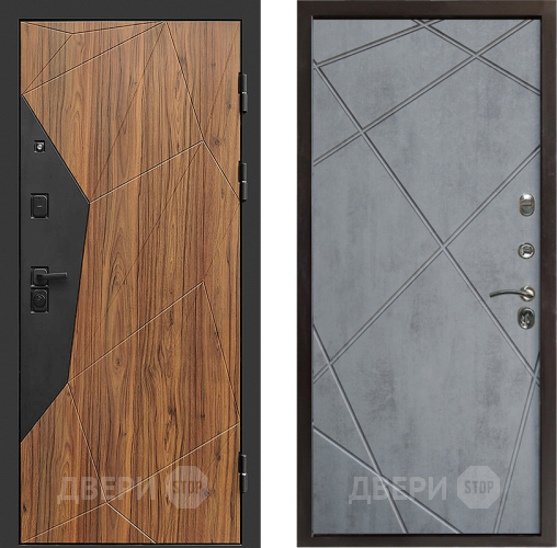 Входная металлическая Дверь Престиж Avangard Лучи Бетон темный в Голицыно