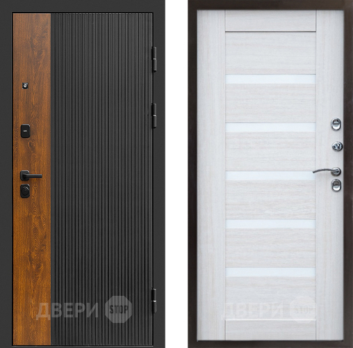 Входная металлическая Дверь Престиж Prestizh Царга Лиственница белая в Голицыно