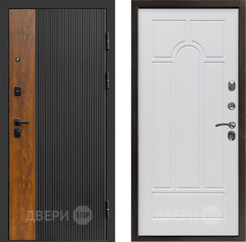 Входная металлическая Дверь Престиж Prestizh Арка Белое дерево в Голицыно