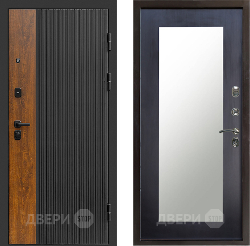 Входная металлическая Дверь Престиж Prestizh Зеркло Пастораль Венге в Голицыно