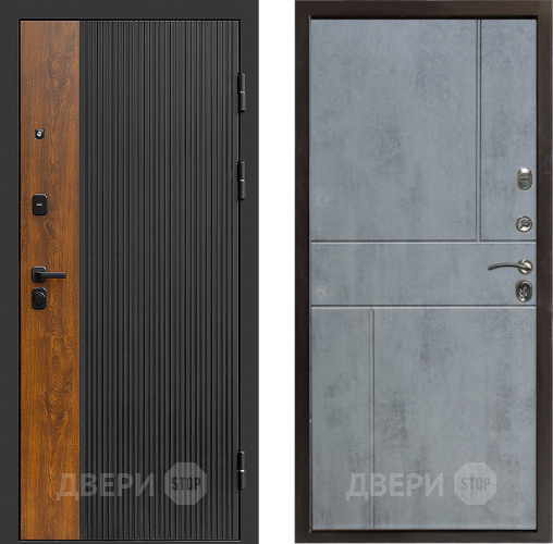 Входная металлическая Дверь Престиж Prestizh Горизонт Бетон темный в Голицыно