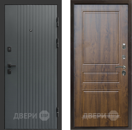 Входная металлическая Дверь Престиж Tvist Grey Классика Дуб в Голицыно