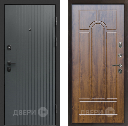 Входная металлическая Дверь Престиж Tvist Grey Арка Дуб в Голицыно