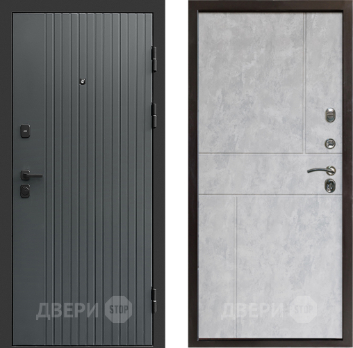 Входная металлическая Дверь Престиж Tvist Grey Горизонт Бетон светлый в Голицыно
