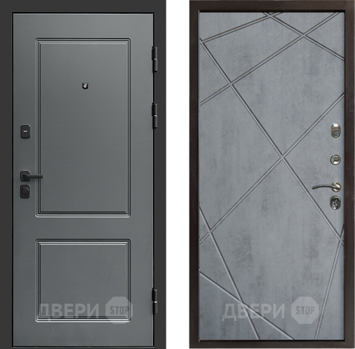 Входная металлическая Дверь Престиж Verona Лучи Бетон темный в Голицыно