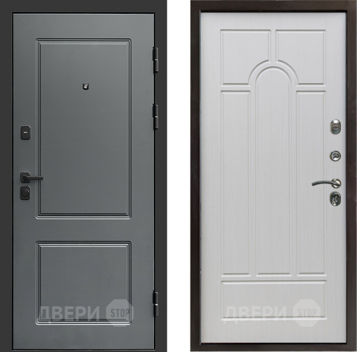 Входная металлическая Дверь Престиж Verona Арка Лиственница белая в Голицыно