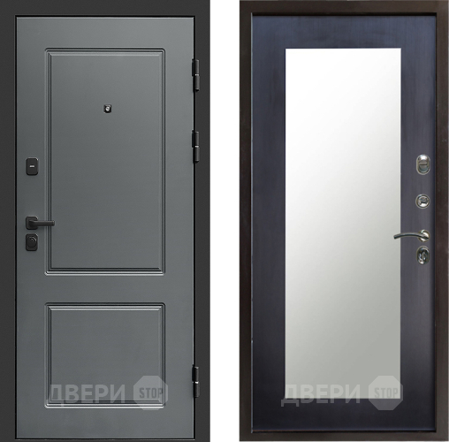 Входная металлическая Дверь Престиж Verona Зеркло Пастораль Венге в Голицыно