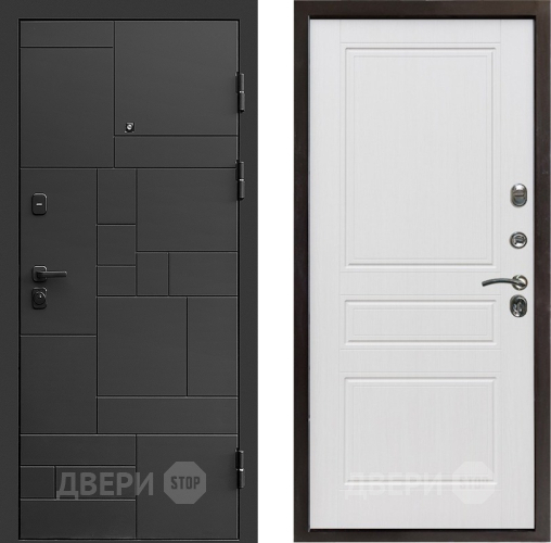 Входная металлическая Дверь Престиж Kvadro Классика Белое дерево в Голицыно