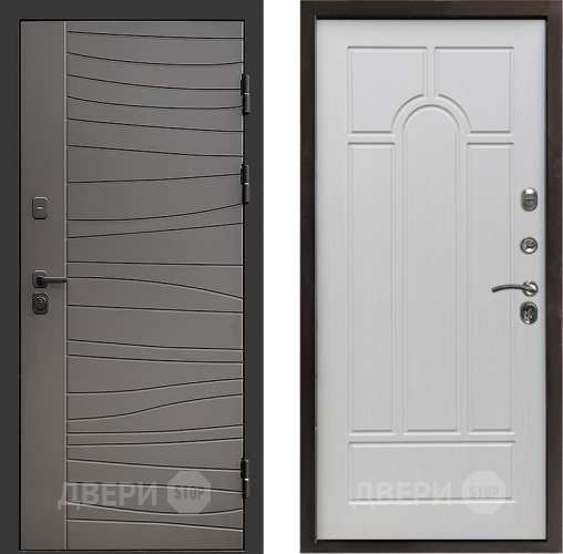 Входная металлическая Дверь Престиж Siciliya Арка Лиственница белая в Голицыно