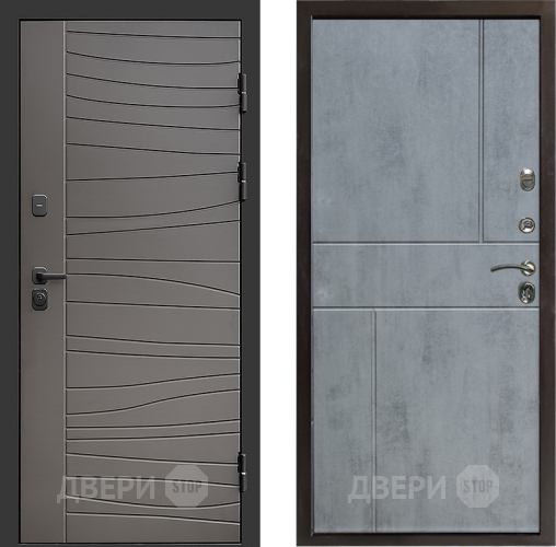 Входная металлическая Дверь Престиж Siciliya Горизонт Бетон темный в Голицыно