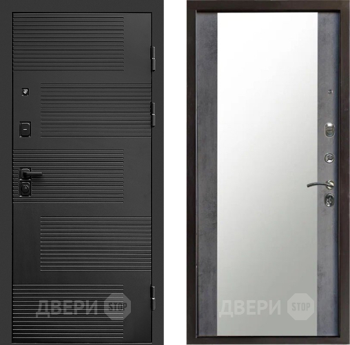 Входная металлическая Дверь Престиж Favorit Зеркало Бетон темный в Голицыно