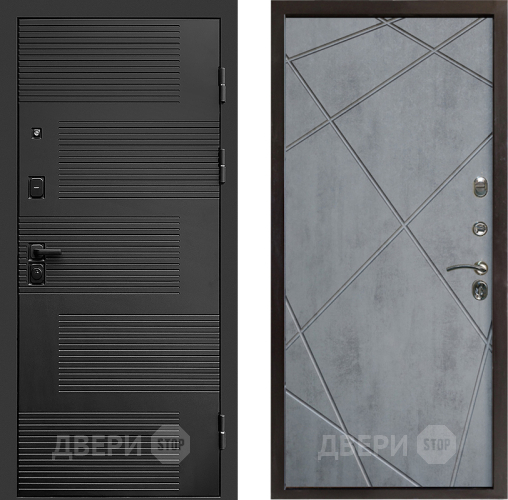 Входная металлическая Дверь Престиж Favorit Лучи Бетон темный в Голицыно