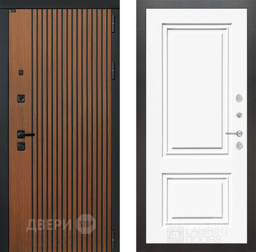 Дверь Лабиринт (LABIRINT) Шторм 26 Белый (RAL-9003) в Голицыно