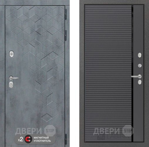 Входная металлическая Дверь Лабиринт (LABIRINT) Бетон 22 Графит софт в Голицыно