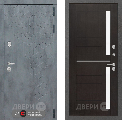 Дверь Лабиринт (LABIRINT) Бетон 02 Венге в Голицыно