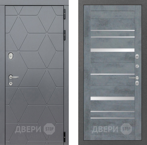 Входная металлическая Дверь Лабиринт (LABIRINT) Cosmo 20 Бетон темный в Голицыно