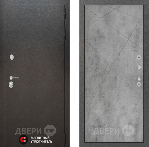 Входная металлическая Дверь Лабиринт (LABIRINT) Silver 24 Бетон светлый в Голицыно