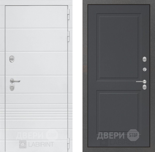 Входная металлическая Дверь Лабиринт (LABIRINT) Трендо 11 Графит софт в Голицыно