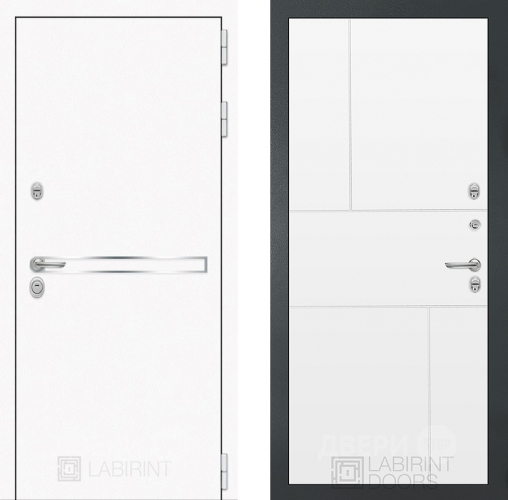 Дверь Лабиринт (LABIRINT) Лайн White 21 Белый софт в Голицыно