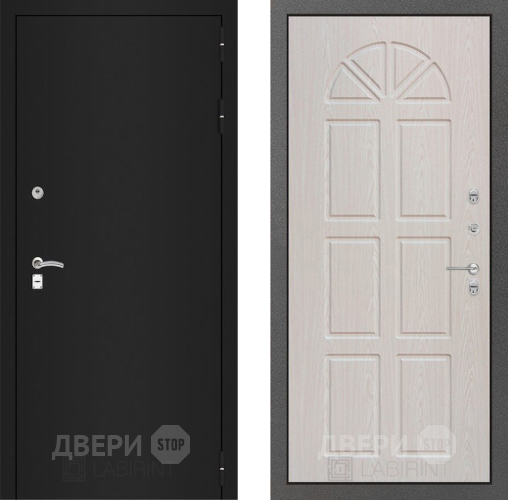 Входная металлическая Дверь Лабиринт (LABIRINT) Classic шагрень черная 15 VINORIT Алмон 25 в Голицыно
